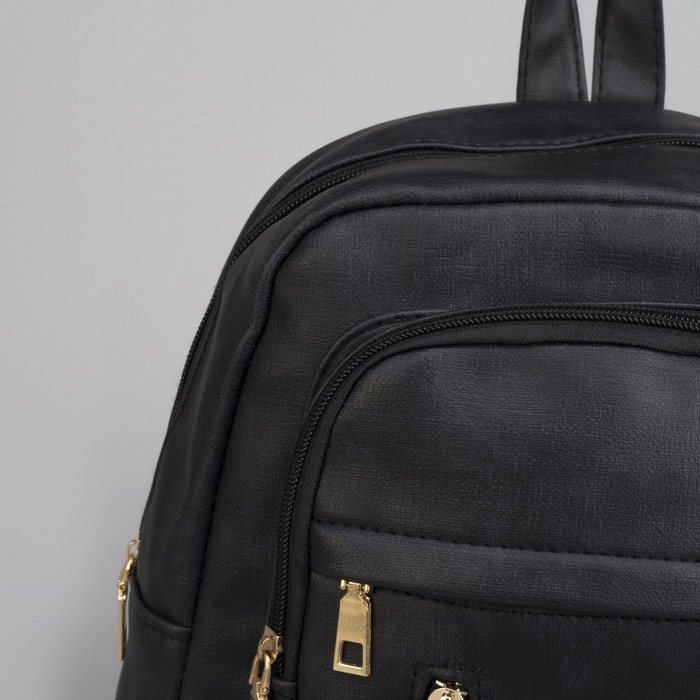 Рюкзак мол Кэтти, 27*13*32, отд на молнии, 3 н/кармана, черный