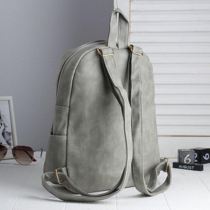 Рюкзак мол Адель, 27*12*32, отд на молнии, 5 н/карманов, серый