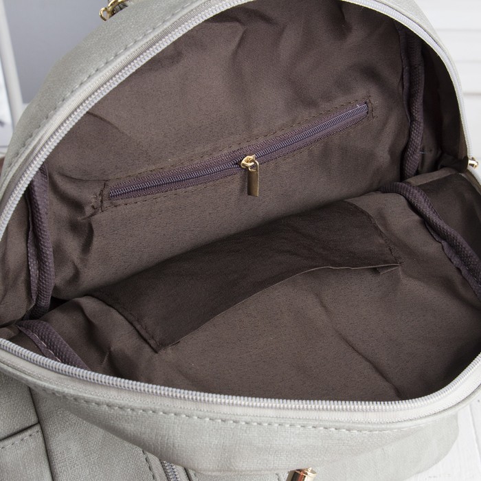 Рюкзак мол Адель, 27*12*32, отд на молнии, 5 н/карманов, серый