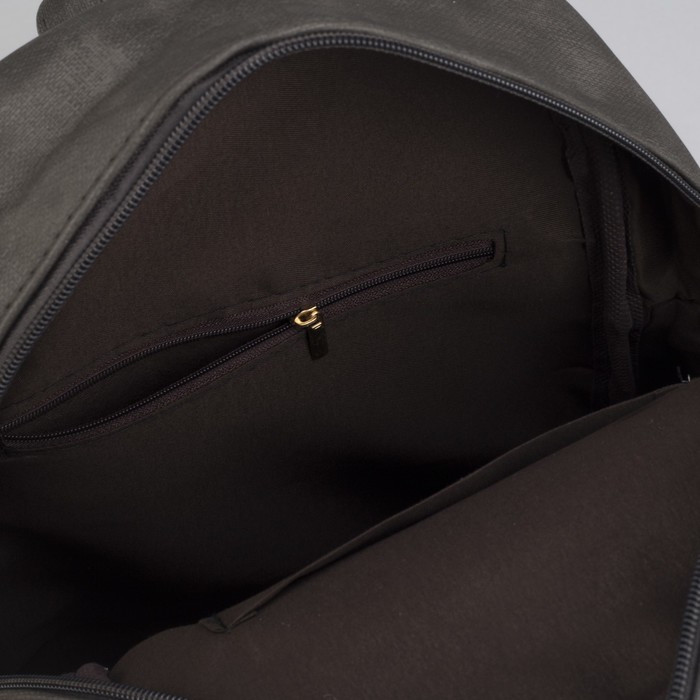 Рюкзак мол Анастасия, 27*12*32, отд на молнии, 2 н/кармана, т-серый