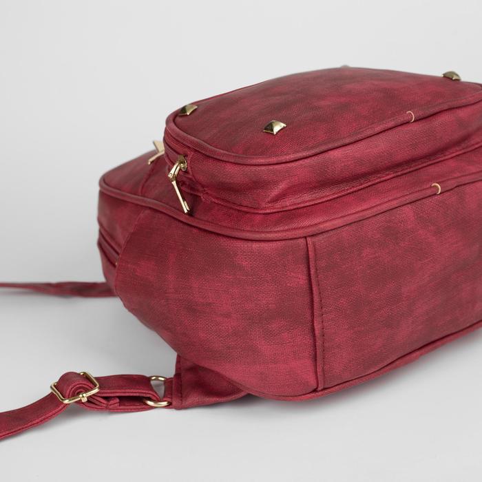 Рюкзак мол Лизи, 23*14*27, отд на молнии, 4 н/кармана, красный