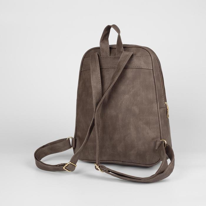 Рюкзак мол Анна, 26*10*30, отд на молнии, н/карман, кофе