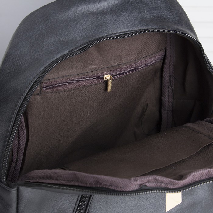 Рюкзак мол Ева, 27*13*34, отд на молнии, 2 н/кармана, черный