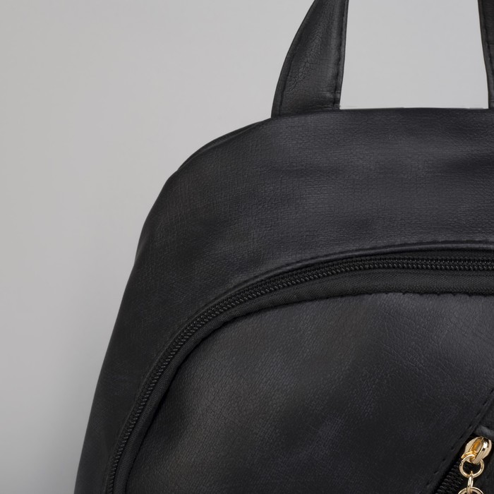 Рюкзак мол Ева, 27*13*34, отд на молнии, 2 н/кармана, черный