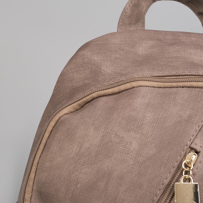Рюкзак мол Ева, 27*13*34, отд на молнии, 2 н/кармана, какао