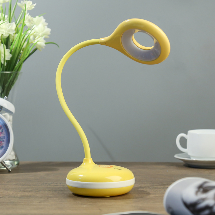 Лампа настольная сенсор LEDх15 "Цитрус" USB, АКБ, регулируется яркость МИКС 42х10х10 см