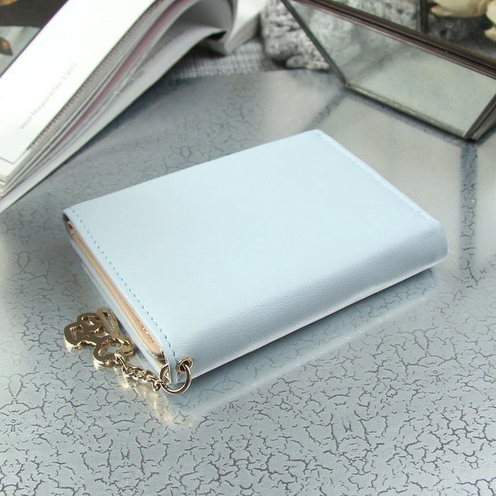 Кошелёк женский, отдел, для карт, цвет голубой