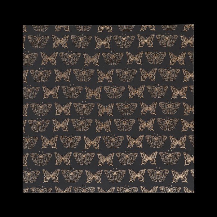 Прозрачный ацетатный лист с золотым фольгированием "Бабочки"