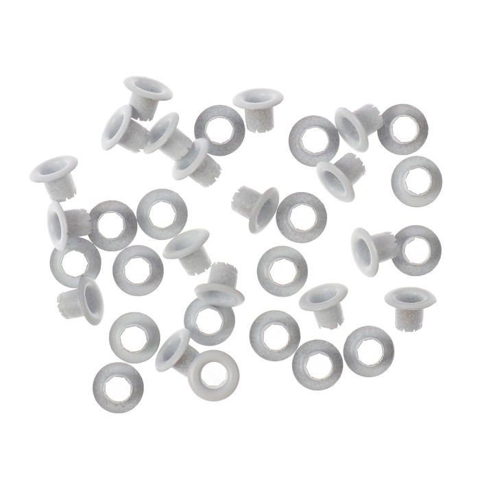 Набор металл. люверсов для скрапбукинга "Белый" 30 шт