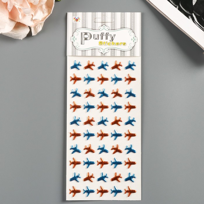 Наклейка пластик "Самолёты" МИКС 21,5х10 см