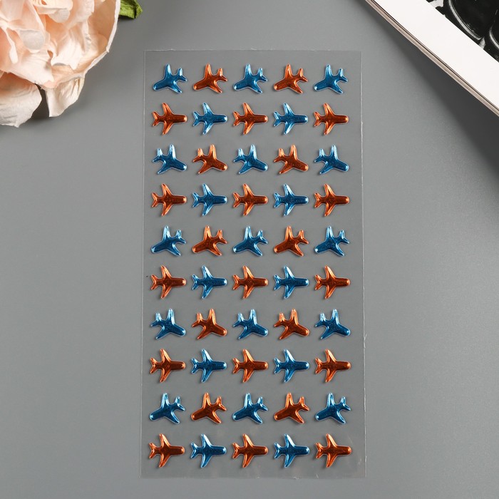 Наклейка пластик "Самолёты" МИКС 21,5х10 см