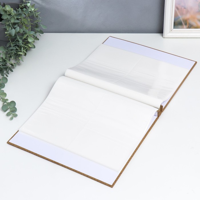 Фотоальбом на 100 фото 13х18 см "Листок и клетка" 32,5х27,5х4 см