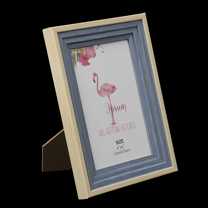 Фоторамка пластик 10х15 см "Лестница, синяя джинса" 19,6х14,3х2,2 см