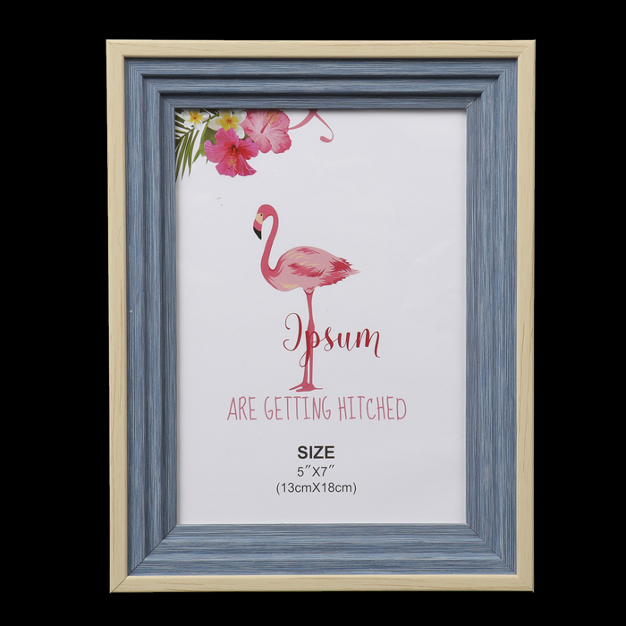 Фоторамка пластик 13х18 см "Лестница, синяя джинса" 23,8х18,8х2,2 см