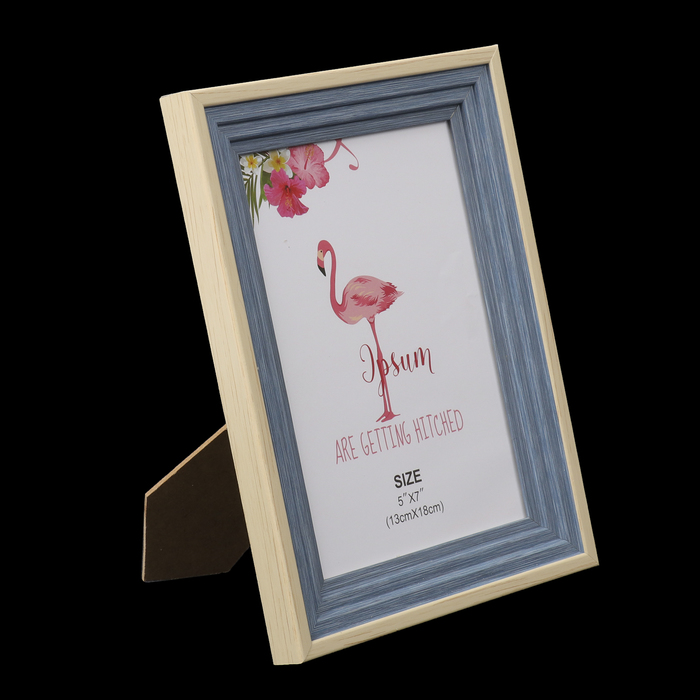 Фоторамка пластик 13х18 см "Лестница, синяя джинса" 23,8х18,8х2,2 см