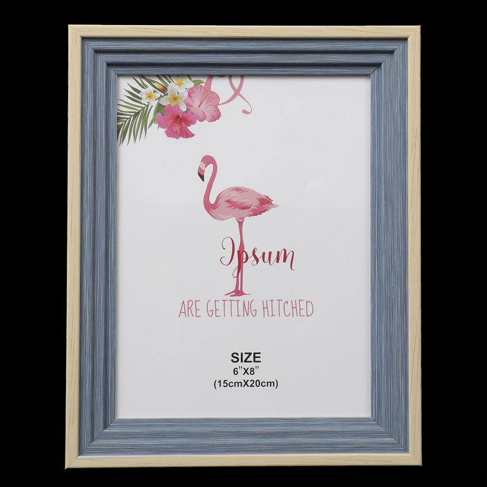 Фоторамка пластик 15х20 см "Лестница, синяя джинса" 25,8х20,8х2,2 см