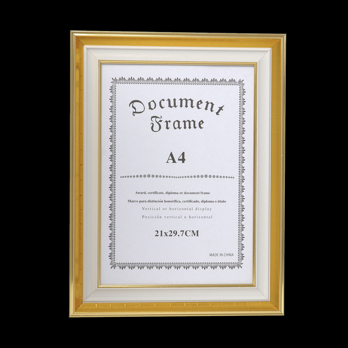 Фоторамка пластик формат А4 "Снег и золото" 38,2х28,2х2,1 см