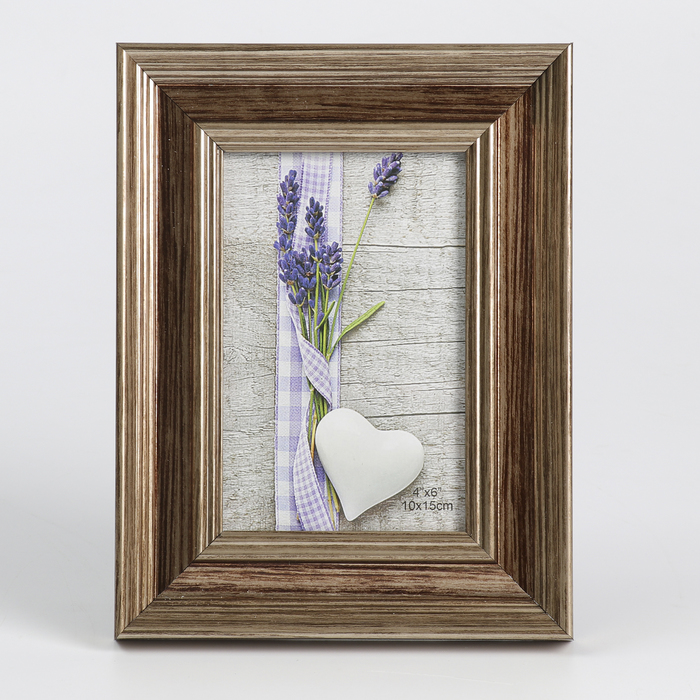 Фоторамка пластик 10х15 см "Бронзовый металлик" 22,1х17,1х2,2 см
