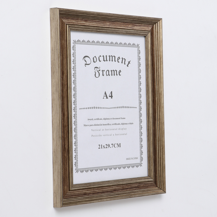 Фоторамка пластик формат А4 "Бронзовый металлик" 38,2х28,2х2,1 см