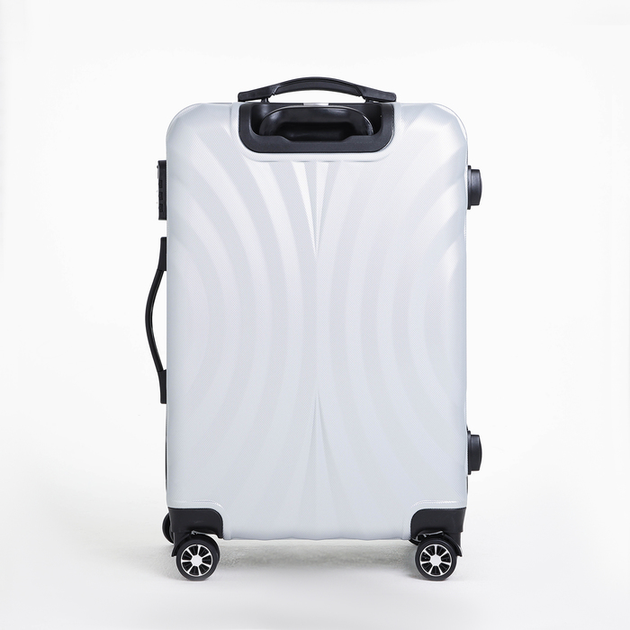 Чемодан средний 24", отдел на молнии, кодовый замок, 4 колеса, цвет серый