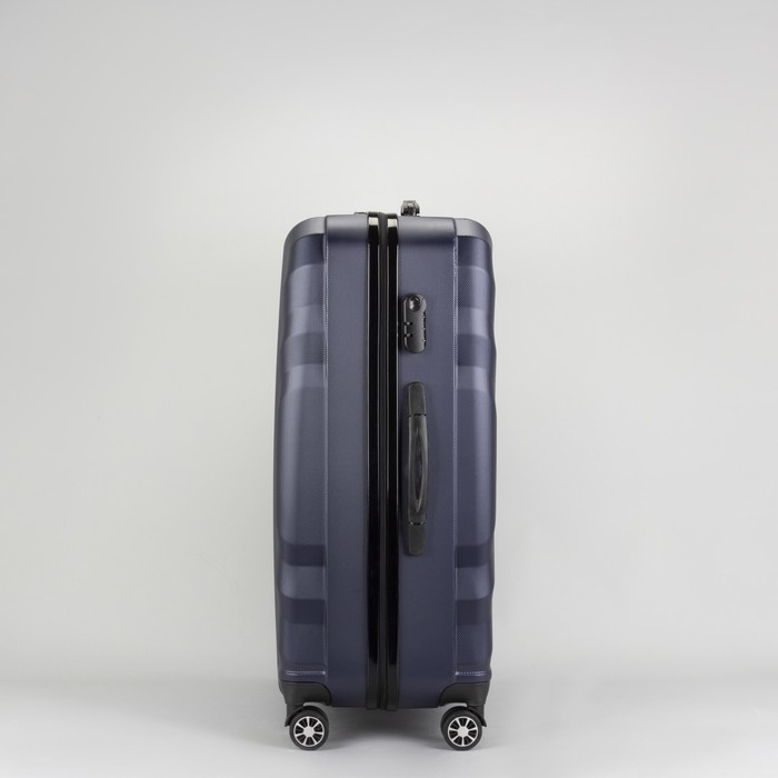 Чемодан большой 28", отдел на молнии, кодовый замок, 4 колеса, темно-синий