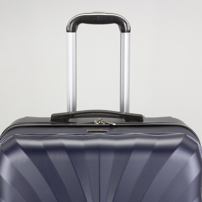 Чемодан большой 28", отдел на молнии, кодовый замок, 4 колеса, темно-синий