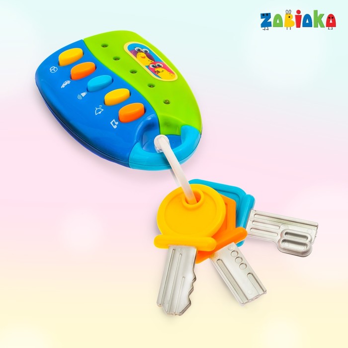 Музыкальный брелок «Весёлые звуки», световые и звуковые эффекты, работает от батареек, цвет зелёный