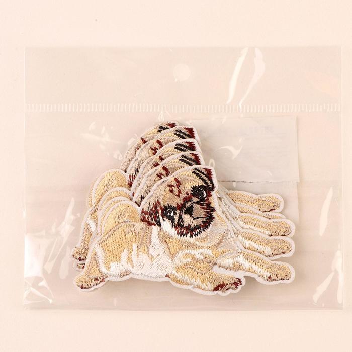 Термоаппликация "Мопс", 7,5 х 4,5 см