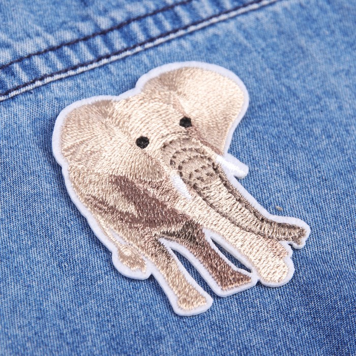 Термоаппликация "Слон", 5 х 5,5 см