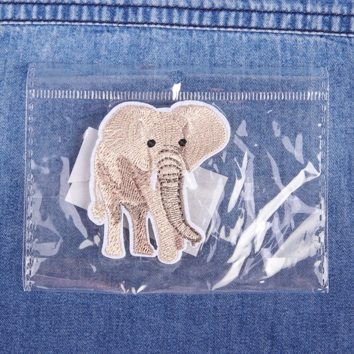 Термоаппликация "Слон", 5 х 5,5 см