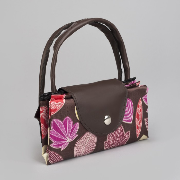 Сумка хозяйственная складная «Осень», отдел на молнии, водонепроницаемая, цвет коричневый