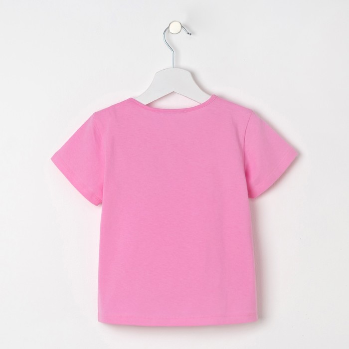 Футболка детская KAFTAN "Бриллиант ", р-р 34 (122-128см) 7-8 лет, розовый