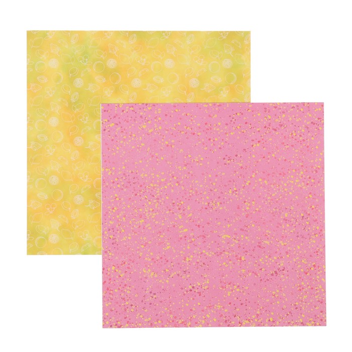 Набор бумаги для скрапбукинга "Фруктовая" (6 листов) 20х20 см, 190 гр/м2