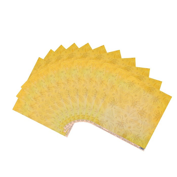 Бумага для скрапбукинга "Зарисовки "Тропикана" 30.5х30.5 см, 250 гр/м2