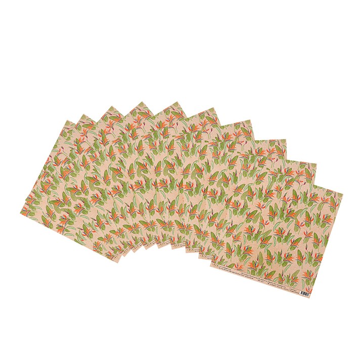Бумага для скрапбукинга "Стрелиция "Тропикана" 30,5х30,5 см, 250 гр/м2