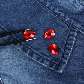 

Стразы термоклеевые «Капля», 10 × 14 мм, 20 шт, цвет красный