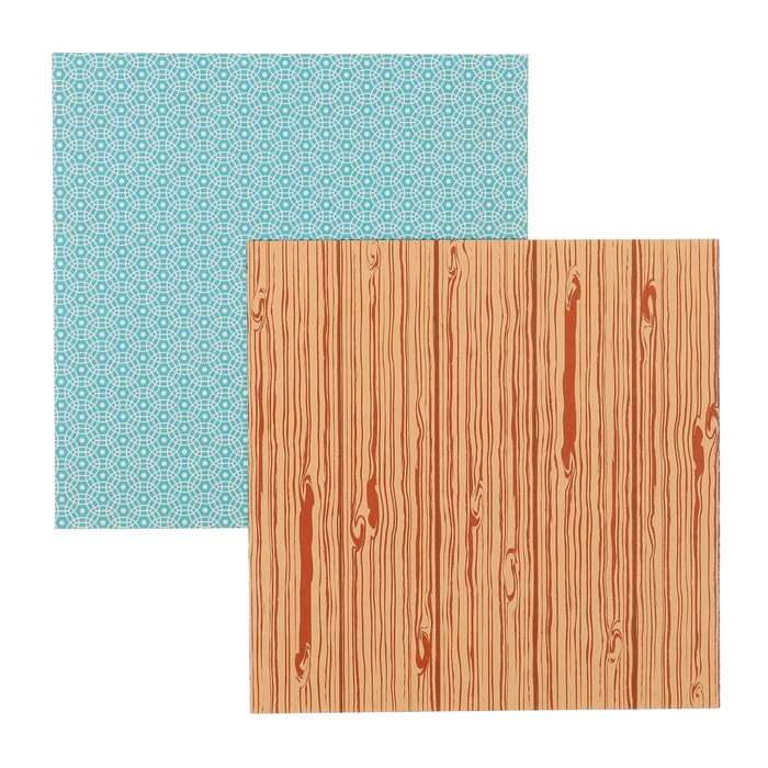 Набор бумаги для скрапбукинга "Эскимо" (7 листов) 15х15 см, 190 гр/м2