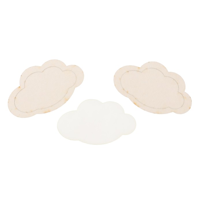 Заготовки для скрапбукинга "Для шейкеров. Тучка" 2 шт d=6,2х3,7 см, 1 окошко
