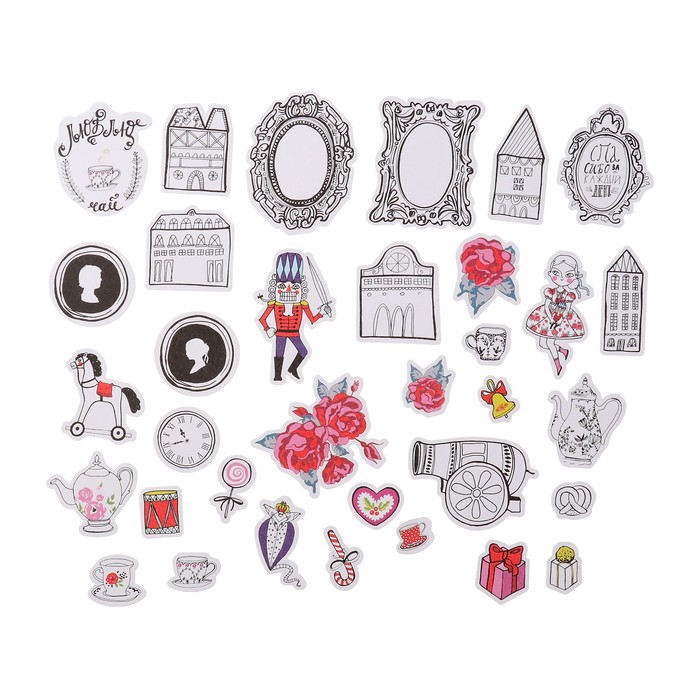 Набор вырубок для скрапбукинга "Щелкунчик" (34 элемента) 300 гр/м2