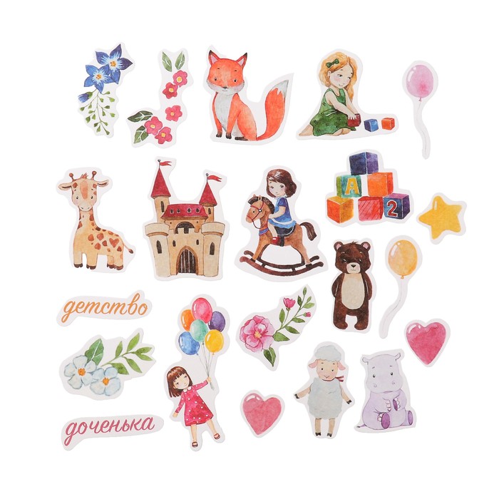 Набор вырубок для скрапбукинга "Девчонки" (21 элемент) 300 гр/м2