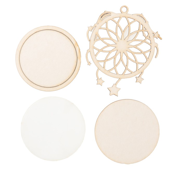 Заготовка для скрапбукинга "Для шейкера. Ловец снов" 3 шт 5,7х7 см, 1 окошко