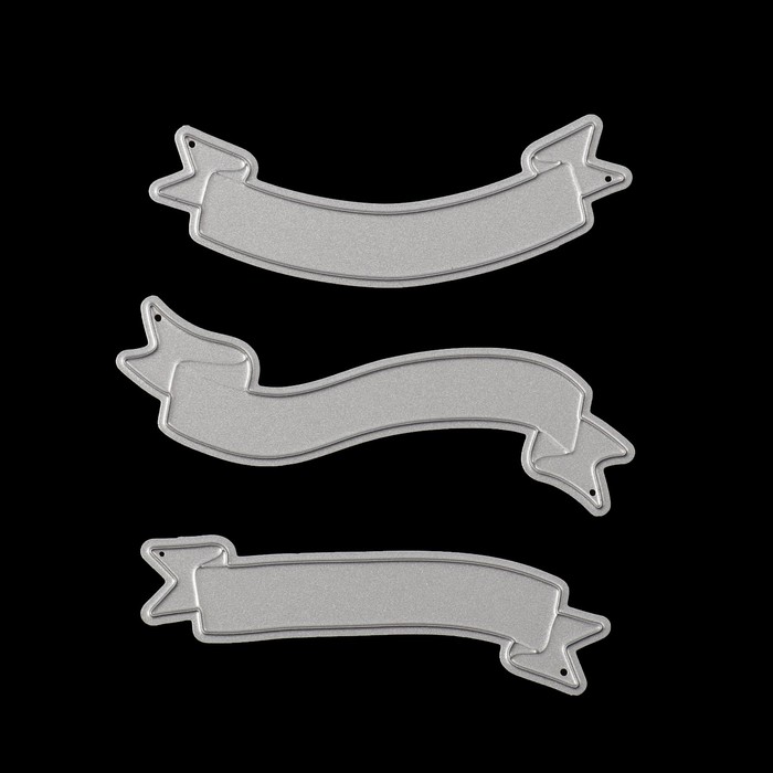 Нож для вырубки "Флажки" (набор 3 шт) 7,7х2,2, 7х2,2, 7х1,7 см