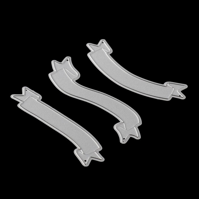 Нож для вырубки "Флажки" (набор 3 шт) 7,7х2,2, 7х2,2, 7х1,7 см