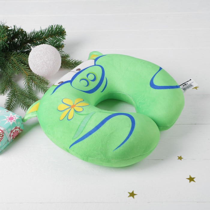 Подголовник-подушка антистресс "Душка", цвет зеленый