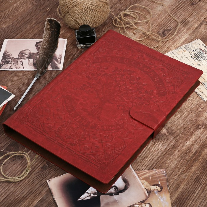 Подарочный набор "Родословная книга нашей семьи", с пером и чернильницей, корич., 35 х 42 см 32826