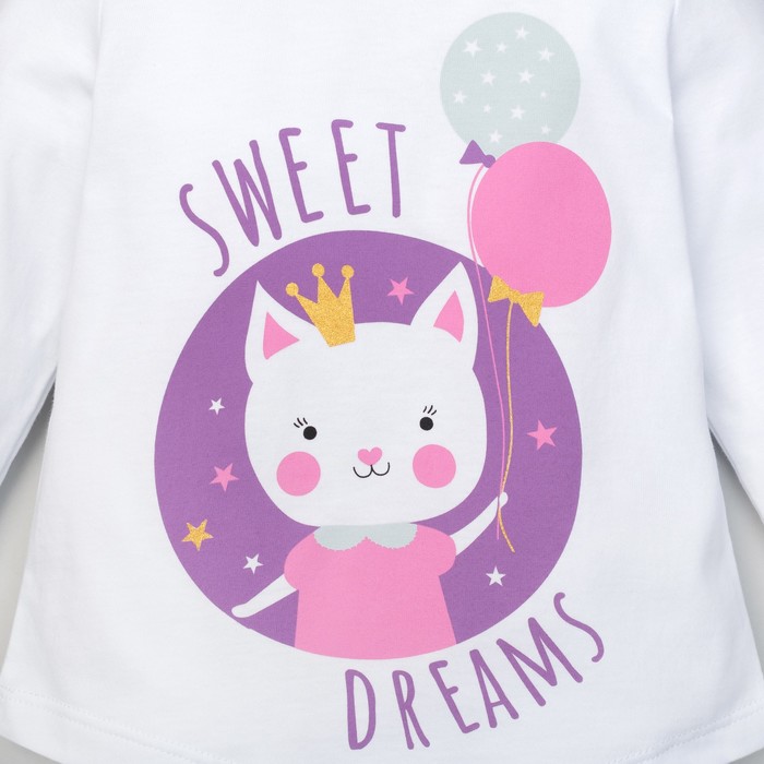 Пижама (брюки и джемпер) "Котенок", р-р 30 (98-104 см) 3-4 г, 95% хлопок, 5% эластан