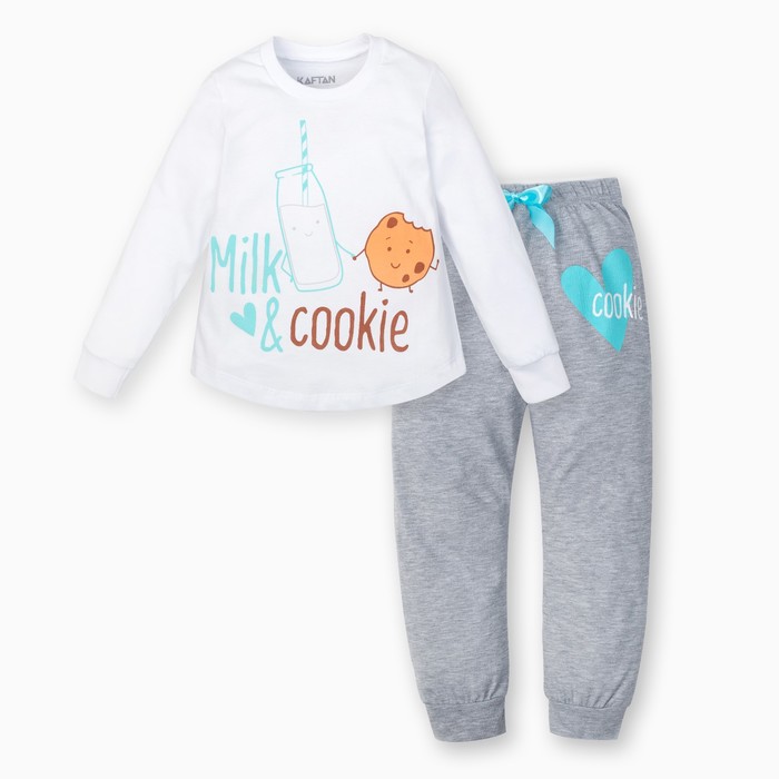 Пижама (брюки и джемпер) "Друзья", р-р 30 (98-104 см) 3-4 г, 95% хл, 5% эл