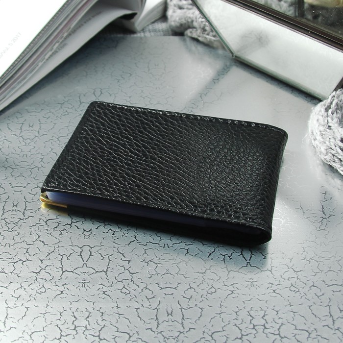 Визитница горизонтальная, 1 ряд, 22 картхолдера, цвет чёрный