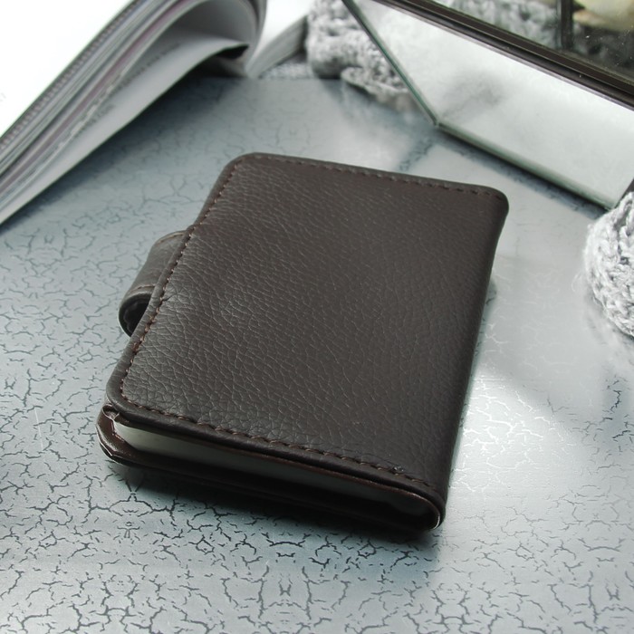 Визитница вертикальная, 1 ряд, 24 картхолдера, цвет коричневый