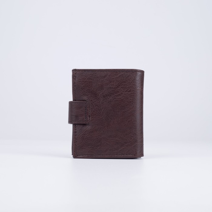 Портмоне мужское 2 в 1 (авто), 4 отдела, для карт, для монет, цвет коричневый